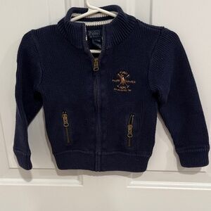 Polo by Ralph Lauren Kids Dark Blue Full-Zip Sweater